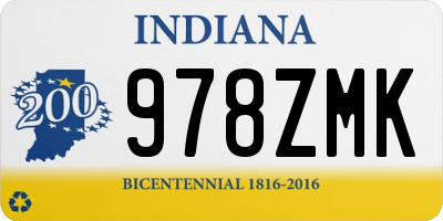IN license plate 978ZMK