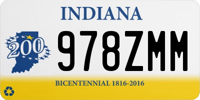 IN license plate 978ZMM