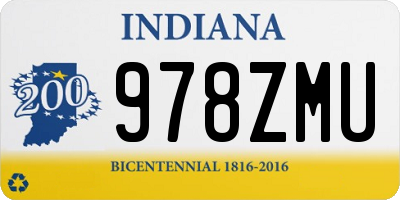 IN license plate 978ZMU