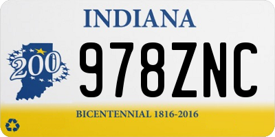 IN license plate 978ZNC