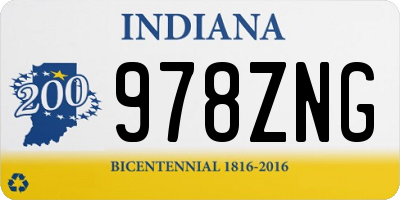 IN license plate 978ZNG