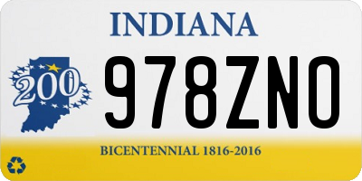 IN license plate 978ZNO
