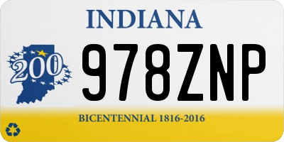IN license plate 978ZNP