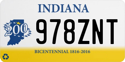 IN license plate 978ZNT