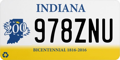 IN license plate 978ZNU