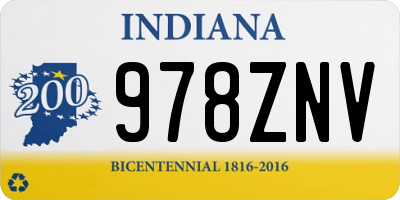 IN license plate 978ZNV