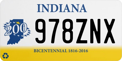 IN license plate 978ZNX