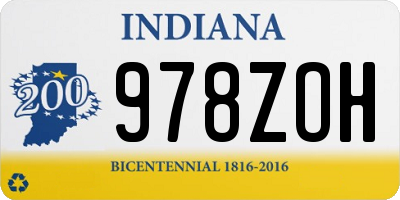 IN license plate 978ZOH