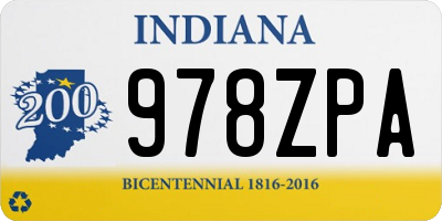 IN license plate 978ZPA