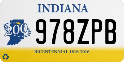 IN license plate 978ZPB