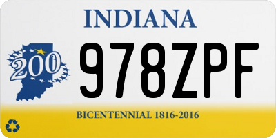 IN license plate 978ZPF