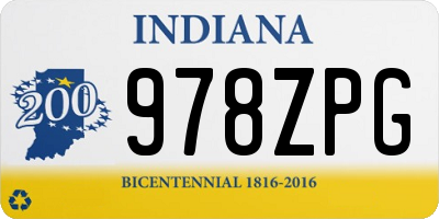 IN license plate 978ZPG
