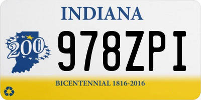 IN license plate 978ZPI