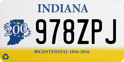 IN license plate 978ZPJ