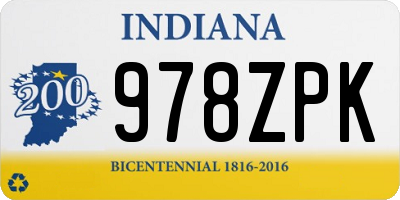 IN license plate 978ZPK