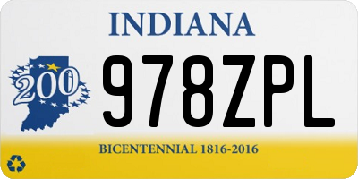 IN license plate 978ZPL