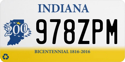 IN license plate 978ZPM