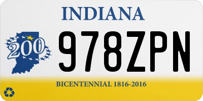 IN license plate 978ZPN