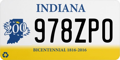 IN license plate 978ZPO