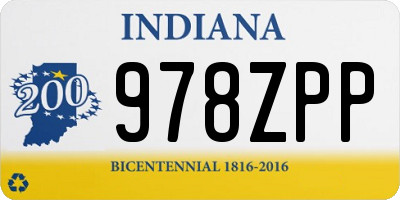 IN license plate 978ZPP