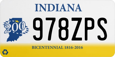 IN license plate 978ZPS