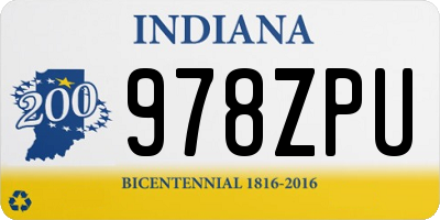 IN license plate 978ZPU