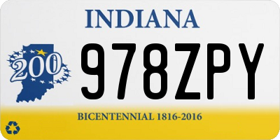IN license plate 978ZPY