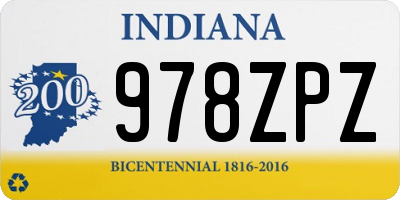 IN license plate 978ZPZ