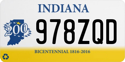 IN license plate 978ZQD
