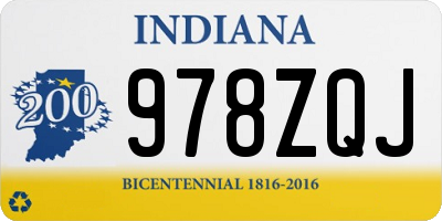 IN license plate 978ZQJ
