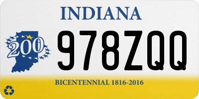 IN license plate 978ZQQ
