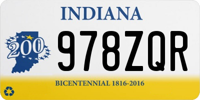 IN license plate 978ZQR