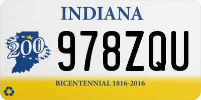 IN license plate 978ZQU