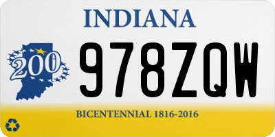 IN license plate 978ZQW