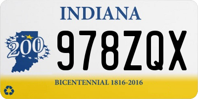 IN license plate 978ZQX