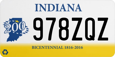 IN license plate 978ZQZ