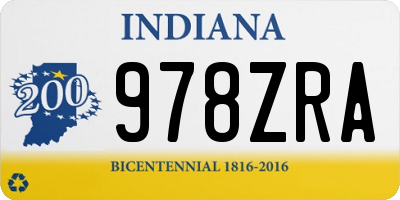 IN license plate 978ZRA