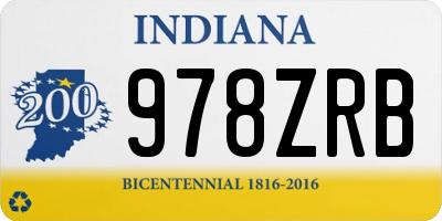 IN license plate 978ZRB