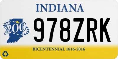 IN license plate 978ZRK