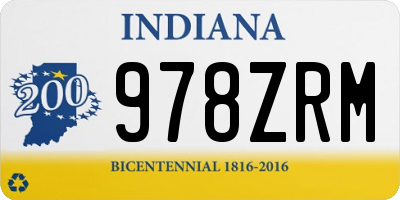 IN license plate 978ZRM