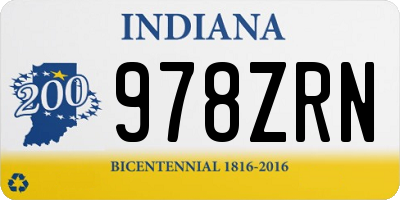 IN license plate 978ZRN