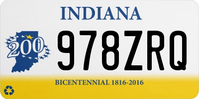 IN license plate 978ZRQ