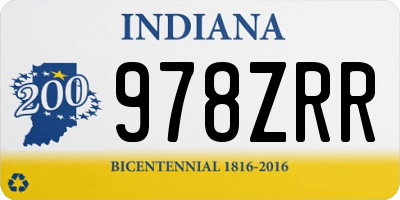 IN license plate 978ZRR