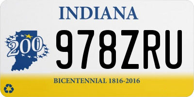 IN license plate 978ZRU