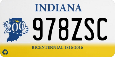 IN license plate 978ZSC