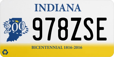 IN license plate 978ZSE
