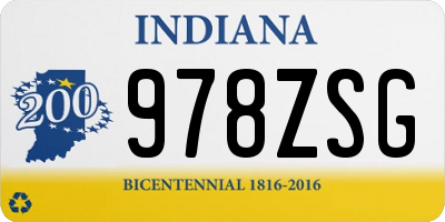 IN license plate 978ZSG