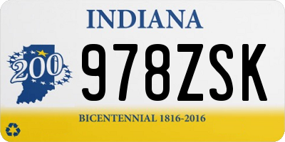 IN license plate 978ZSK