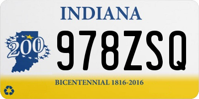 IN license plate 978ZSQ