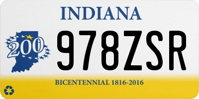 IN license plate 978ZSR